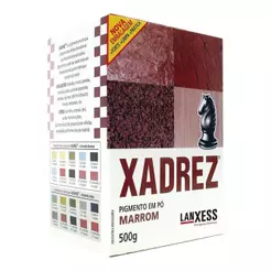 Tinta em Pó Xadrez Marrom 500g - Embalagem com 10 Unidades