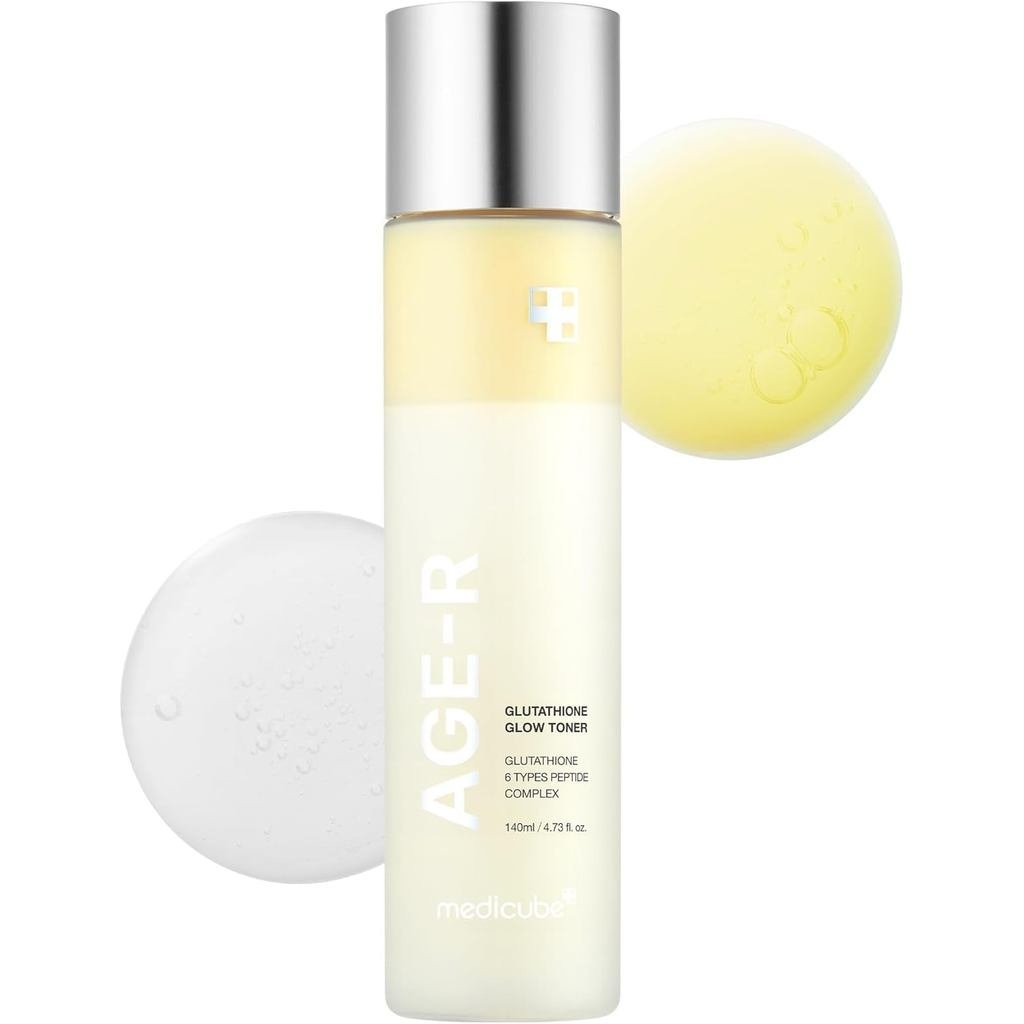 Tônico Iluminador Medicube Age-R Glutathione - Tônico Leitoso de 2 Fases com Peptídeos e Glutationa para Efeito Pele de