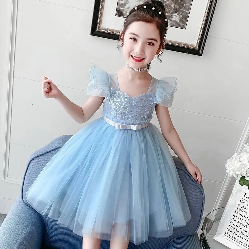 Meninas vestido de princesa estilo ocidental crianças vestido vestido menina bebê Super fada Elsa vestido de princesa ca