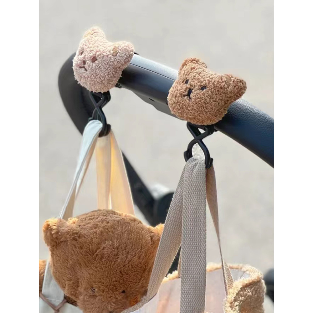 Coreano ins estilo carrinho de bebê gancho mãe bebê mochila andando ferramenta útil carrinho bebê urso cabe