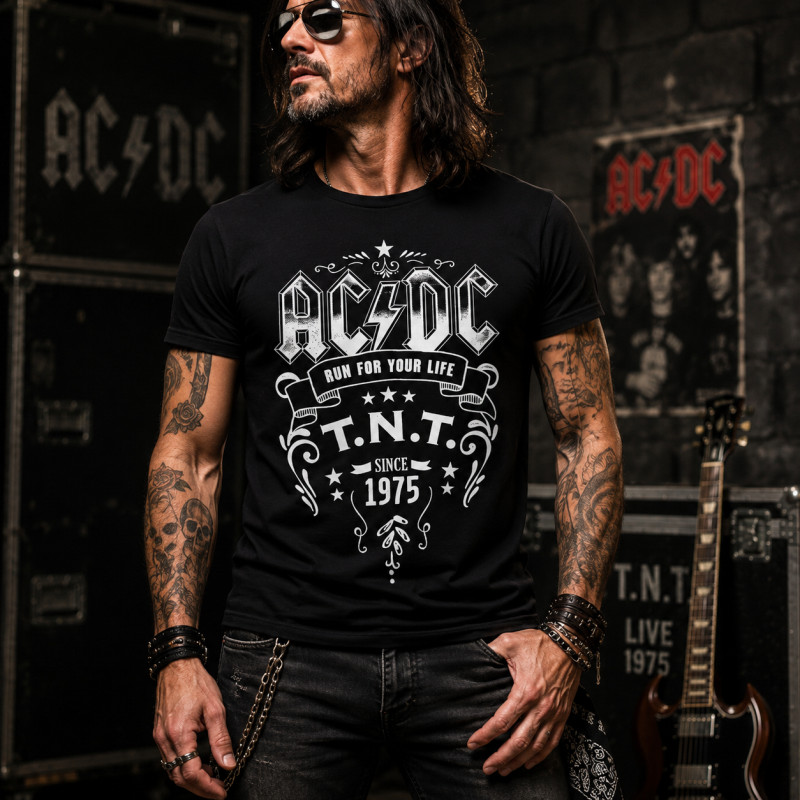 Camiseta tnt Banda Ac/dc High Voltage Camisa acdc Rock algodão premium
