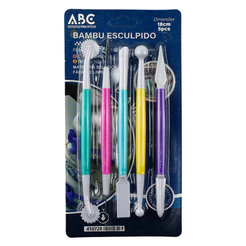 Kit Estecas Ferramentas Para Modelar Confeitar 5 Peças