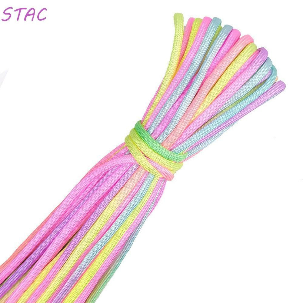 Corda de Nylon Paracord Colorida STAC, Corda para Tenda, Equipamento de Sobrevivência, Guarda-Chuva, Resgate, Acessórios