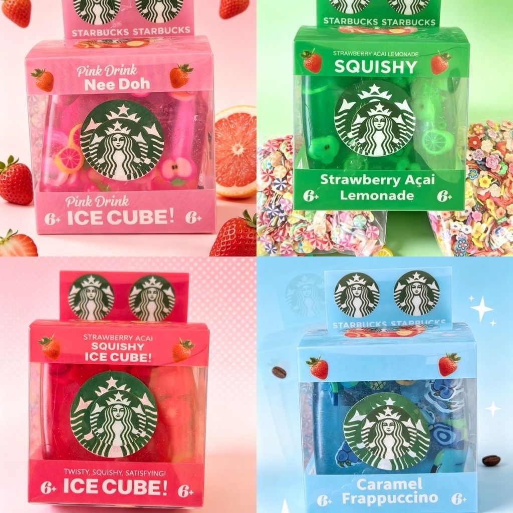 Caixa Blister Starbucks Needoh Needoh Brinquedo de descompressão Dream Cube Maltose Comércio Exterior YKIR
