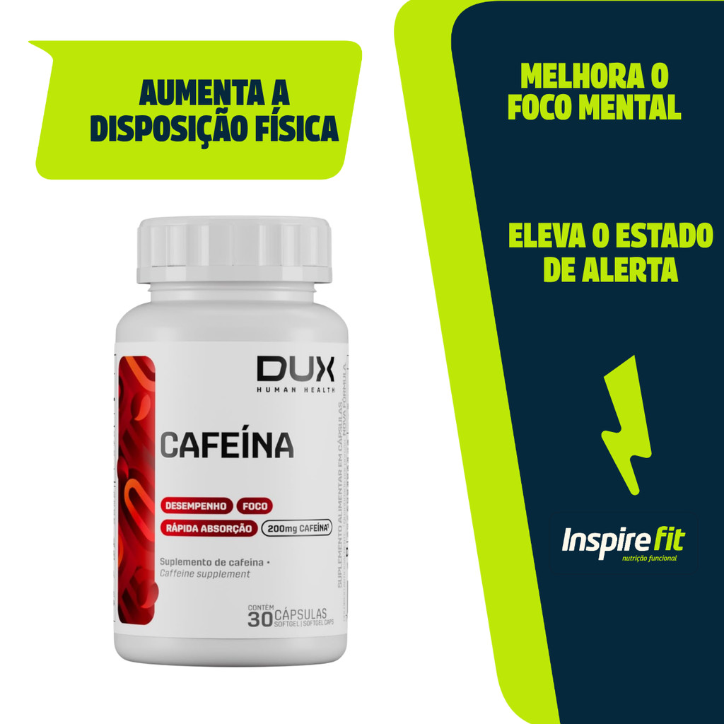 Cafeína 30 Cápsulas - Dux Nutrition