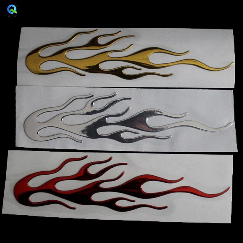 [ala] 3D Chama Fogo Reflexivo Stier Motocicleta Decalque De Vinil Stiers Decoração De Carro Veículos Acessórios Para Car