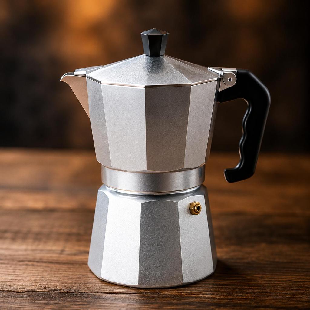 Imagem Cafeteira Italiana 6 Cafés Alumínio Moka Café Expresso Tradicional