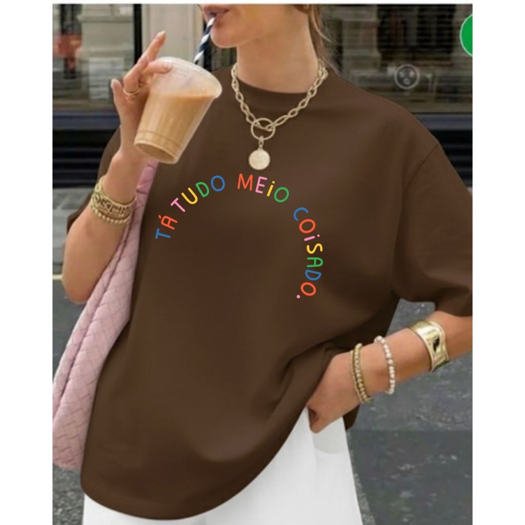 CAMISETA OVERSIZED LARGA FEMININA ESTAMPADA CAMISA UNISSEX TREINO ACADEMIA CONFORTAVEL ALGODÃO FIO 30.1