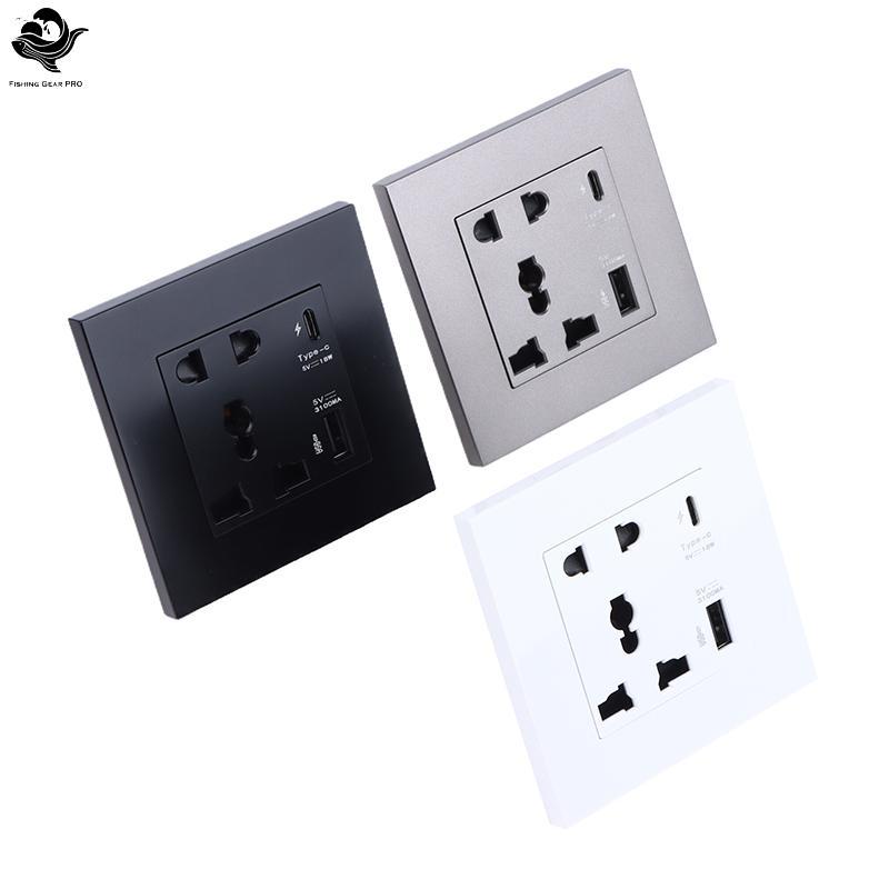 PFG Tipo C Porta Soet Power 4000MA Tomada USB Doméstica Embutida Parede Painel De Elétrico Moderno Para Escritório Em Ca