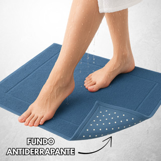 Kit 3 Tapete p/ Banheiro Piso Luxo Antiderrapante Saída Box em Oferta na Shopee