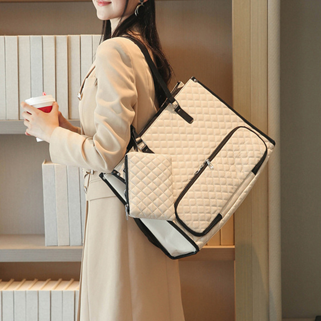 Bolsa de Trabalho Feminina Térmica com Espaço para Notebook e Lancheira em Oferta na Shopee