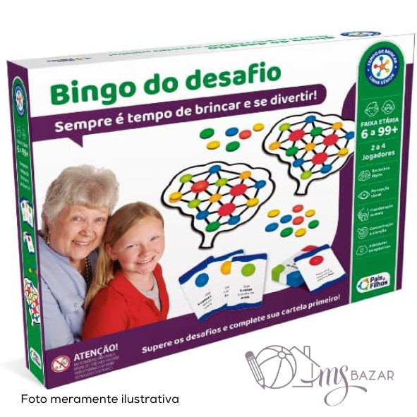 Jogo Bingo do Desafio - Pais e Filhos