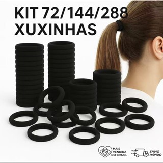 Kit 72/144/288 Elásticos de Cabelo Xuxinha Rabicó em Oferta na Shopee