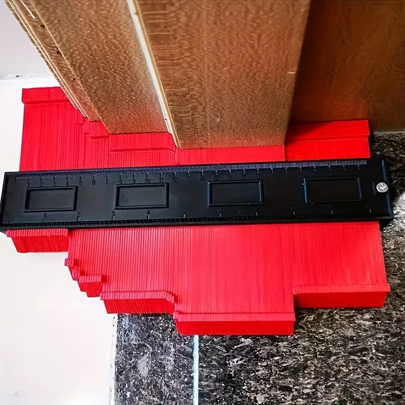 Régua de Contorno Gabarito Copiador de Cantos Para Contorno Irregulares Quinas Pisos Azulejos Trena em Oferta na Shopee