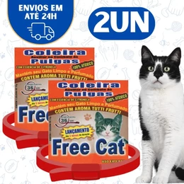 2Un Coleira Antipulgas Gato Cachorro Pet - Free Dog, Cat e Filhotes