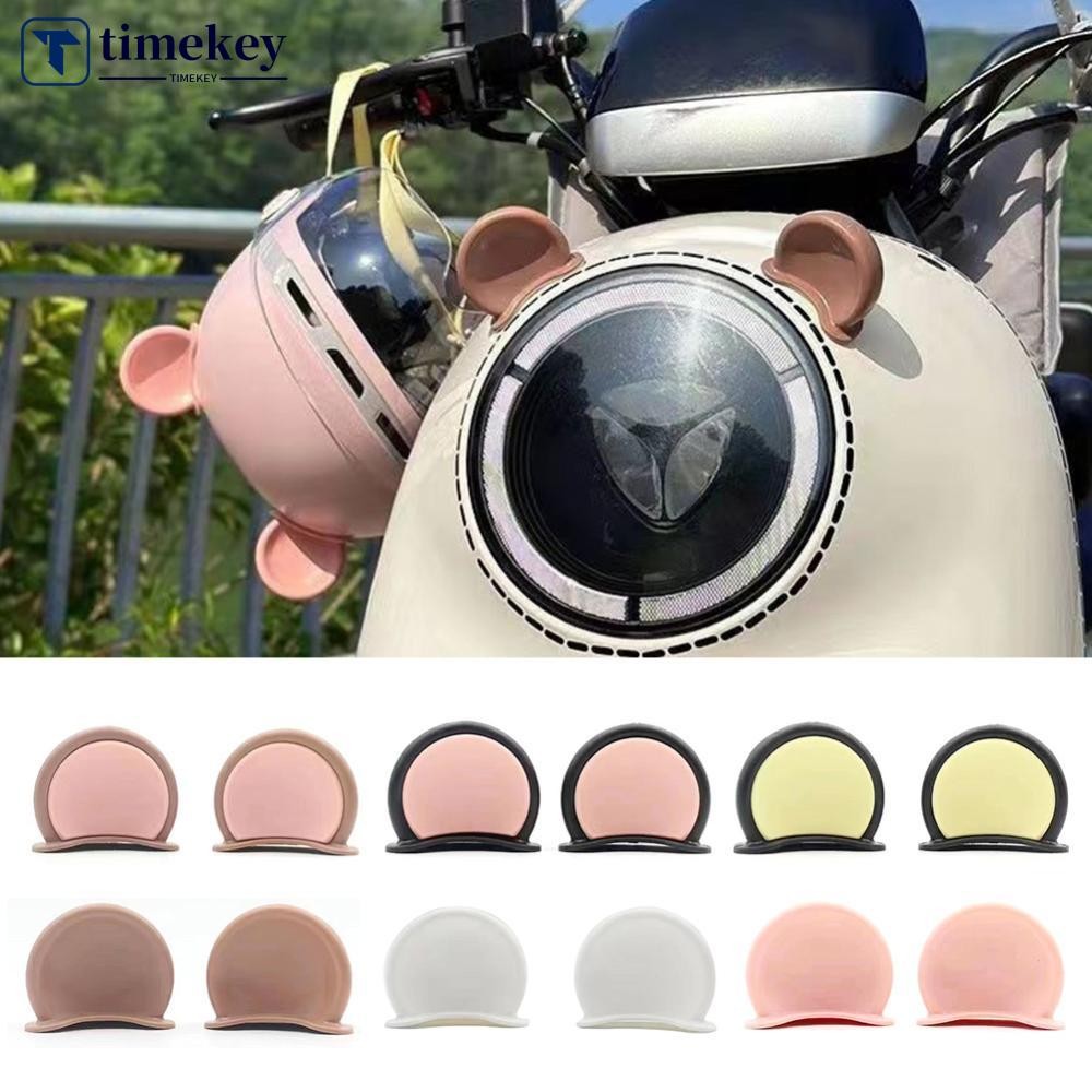 TIMEKEY 2 Pçs Decoração Do Capacete Da Motocicleta Orelhas De Urso Bicicleta Elétrica Adesivos Bonito Multicolorido Capa