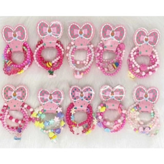 Kit 48 pcs pulseiras lindas infantis de miçanga em Oferta na Shopee