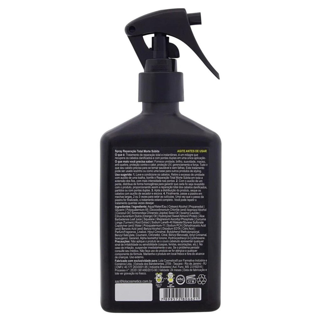 Spray Reparação Total Lola Morte Súbita 250Ml