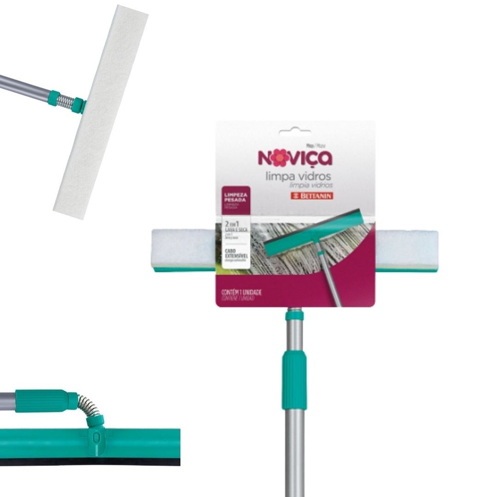 Mop Limpa Vidros Com Cabo Articulado Noviça Bettanin em Oferta na Shopee