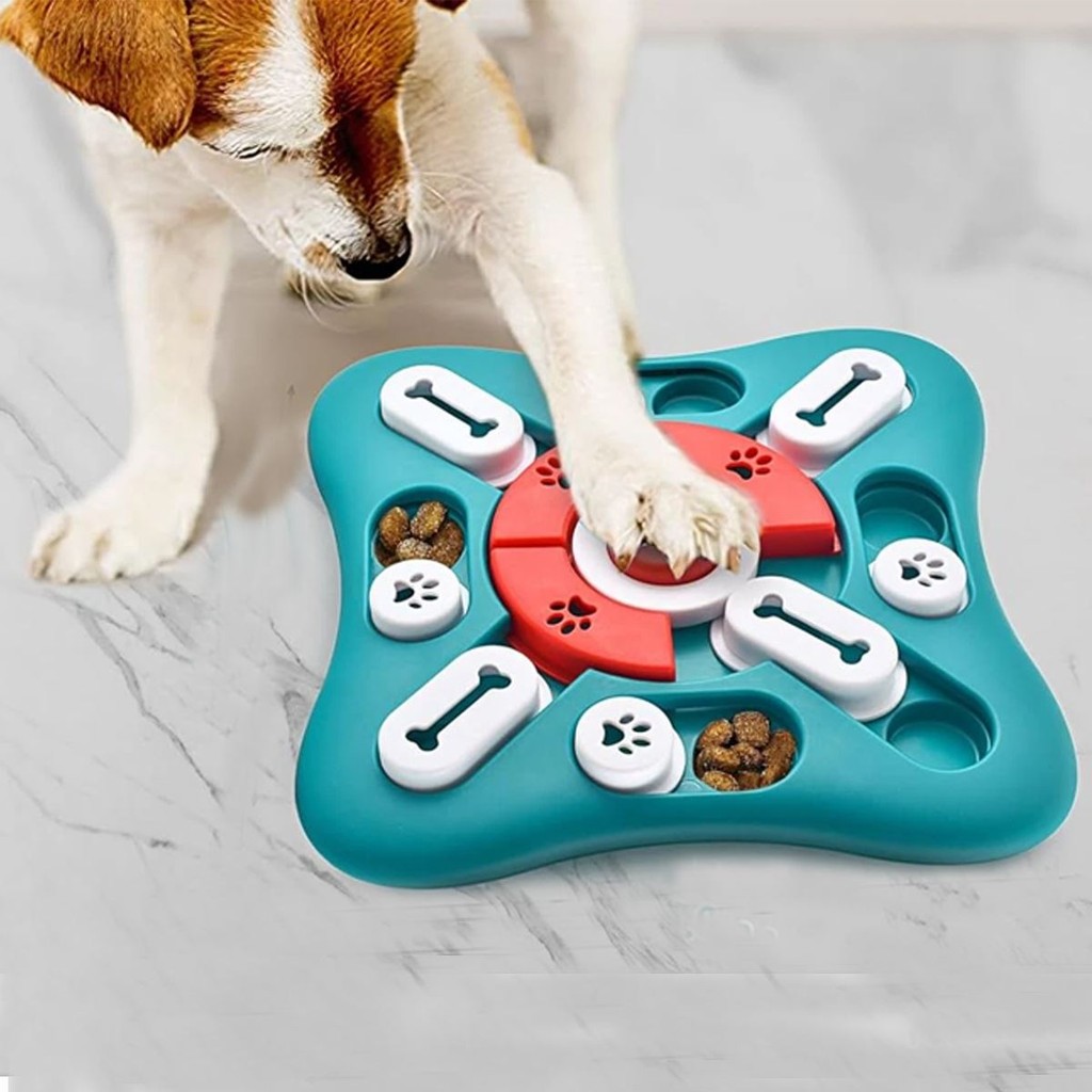 Brinquedo Interativo Alimentação De Cães e Gatos Comedouro Esconde Ração Quebra Cabeça Treinamento