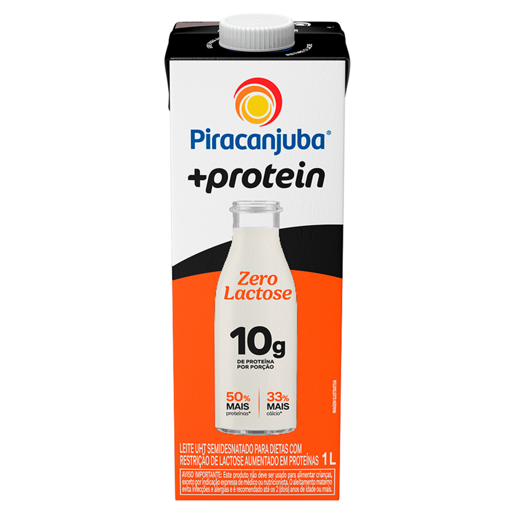 Leite Semidesnatado +Protein10g Zero Lactose 1L Piracanjuba