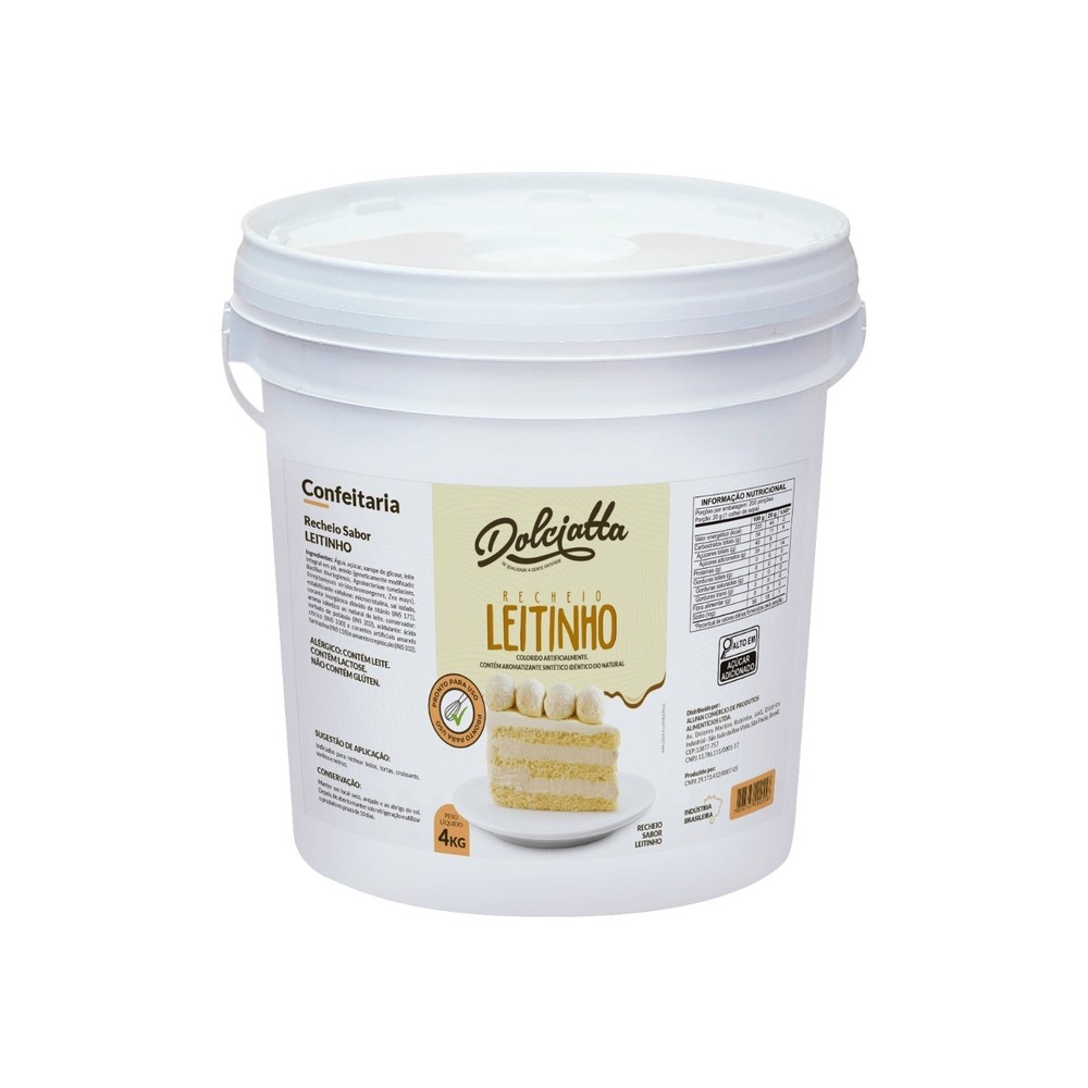 Recheio Pronto Leitinho Dolciatta 4kg Confeitaria Bolos e Tortas em Oferta na Shopee