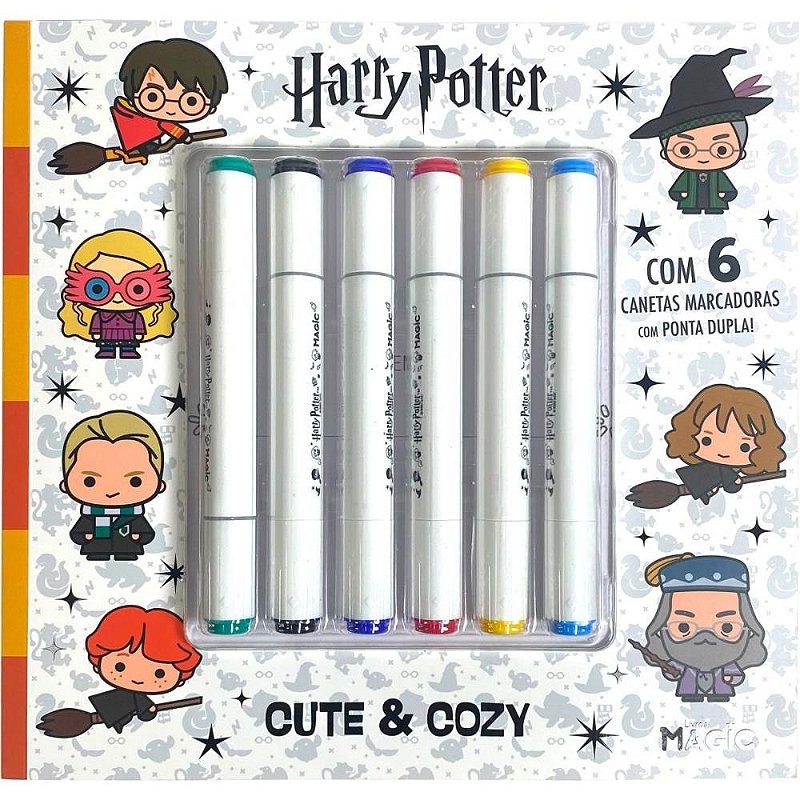 Livro de Colorir HARRY Potter Cute C/6CANETINHA