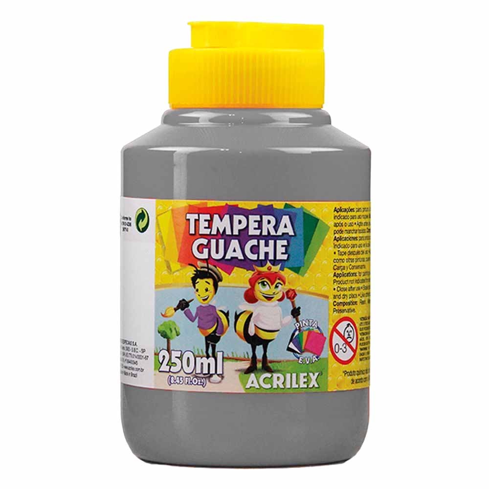 Tinta Guache 250ml Cinza 933 Acrilex - UN em Oferta na Shopee