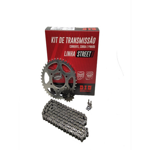 KIT RELAÇÃO TRANSMISSÃO DID YAMAHA CROSSER 150 15 A 22 CORRENTE COM RETENTOR