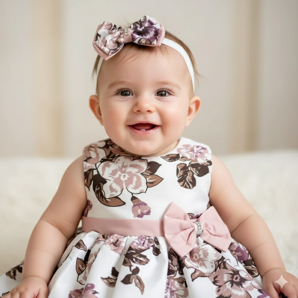 Vestido infantil Ariele do P ao 3 anos