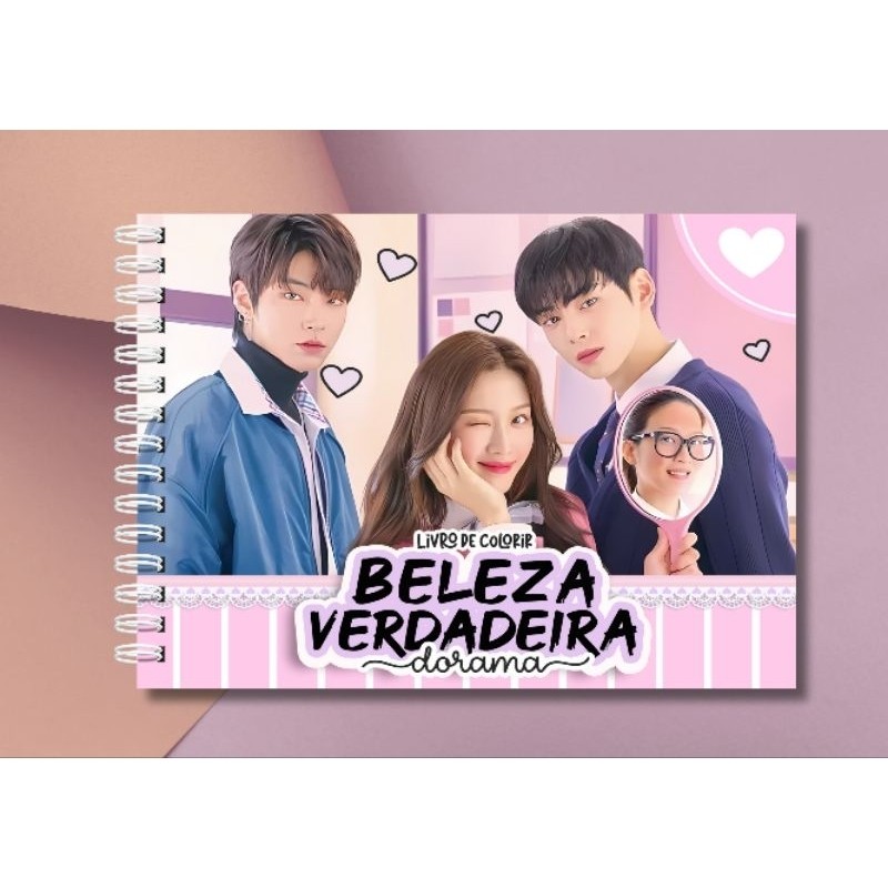 Livro de colorir Beleza Verdadeira, Personalizado com o nome, Capa dura + Acetato - Envio Imediato