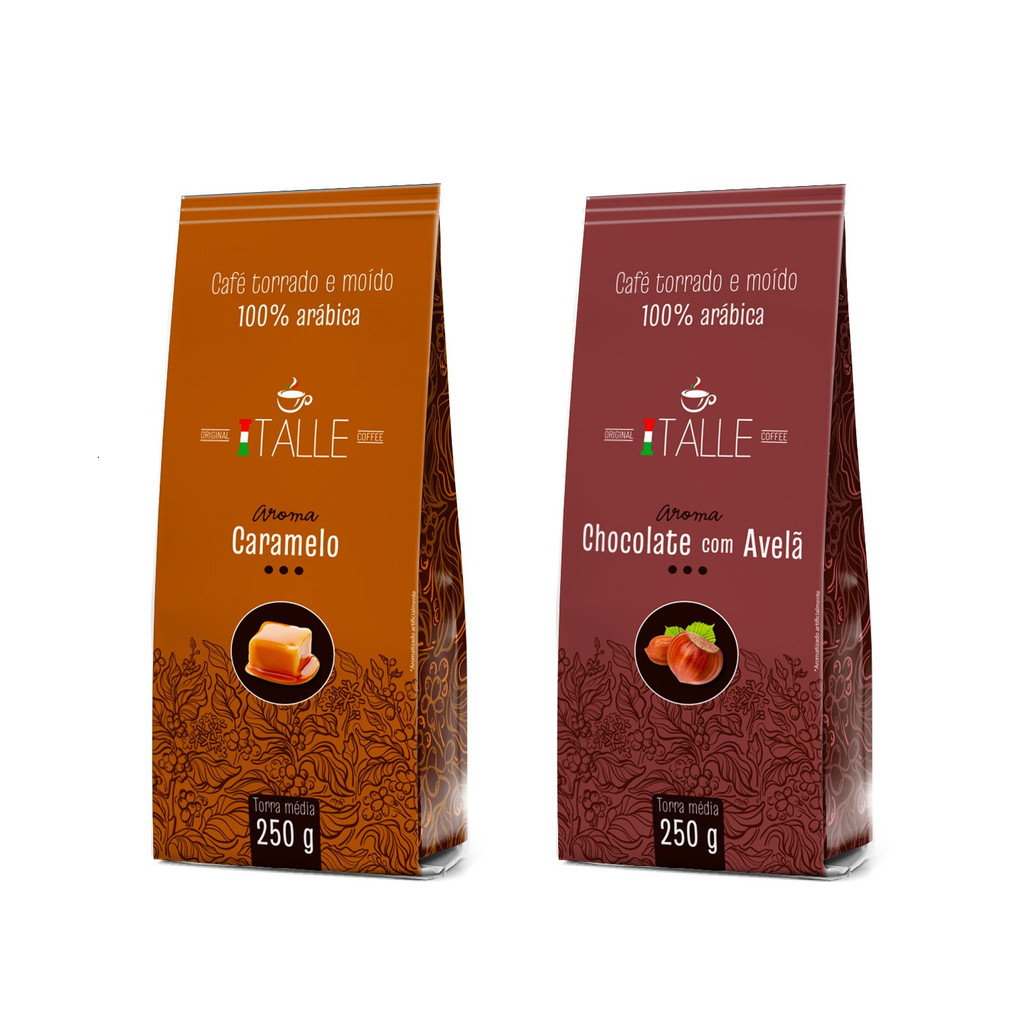 Café Aromatizado Café Torrado E Moído Caramelo E Avelã em Oferta na Shopee