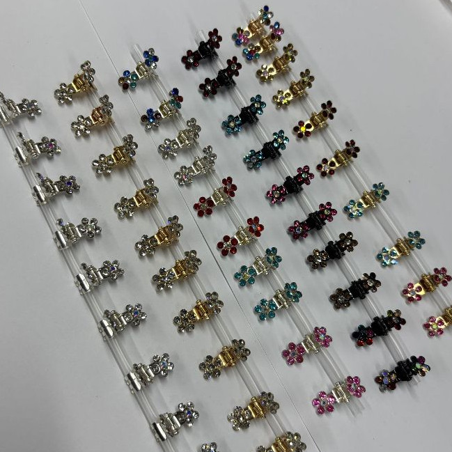 Kit 20 ate 100 mini piranha presilha para cabelo detalhada em strass/novo modelo ,alta quanlidade em Oferta na Shopee