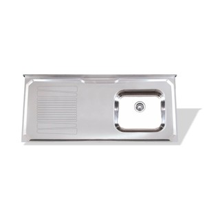 Pia Cozinha Standard 120cm c/ Cuba Direita Inox Durável Resistente Manchas p Louça Pesada