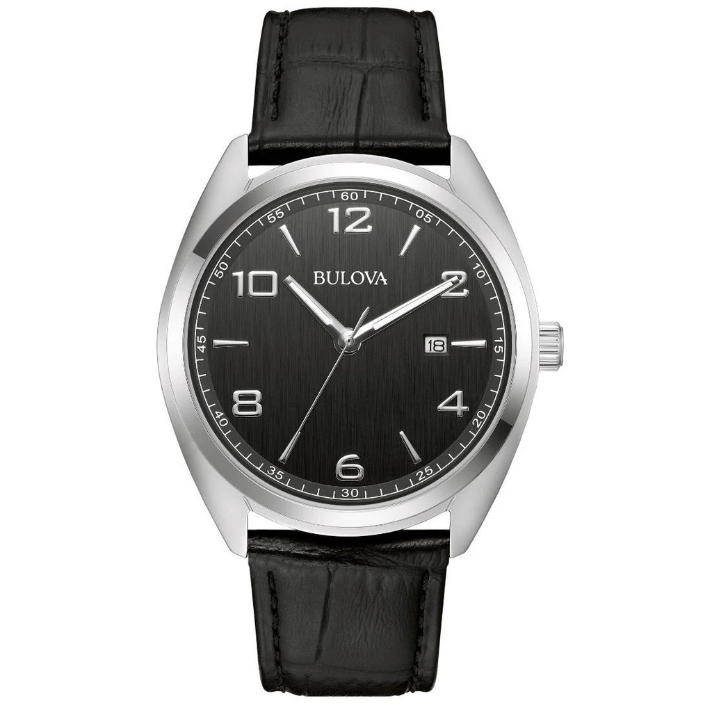 Relógio Bulova Masculino Classic Preto 40mm Couro 96B453