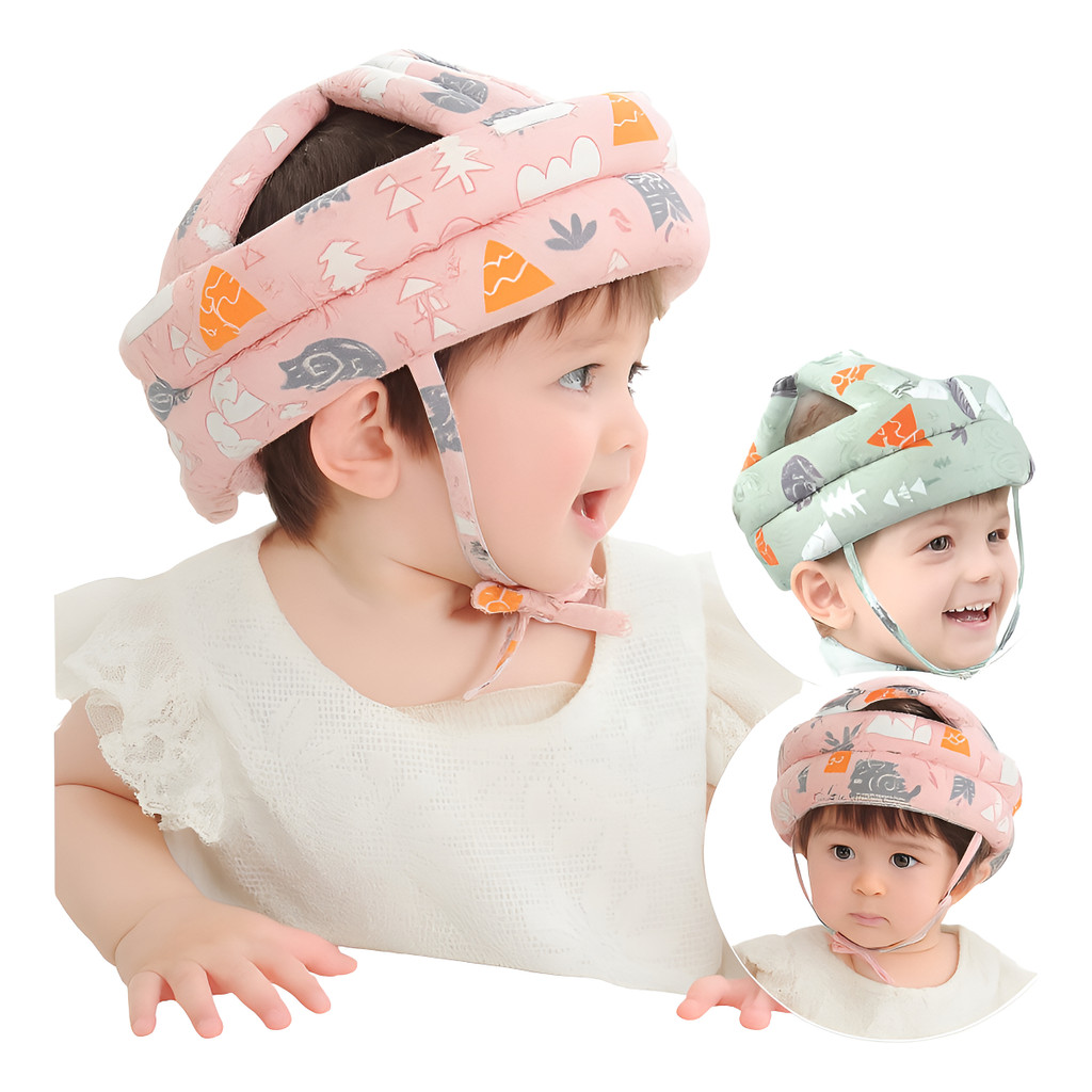 Capacete Cabeça Anticolisão Aprendendo A Andar Bebê Andando Chapéu Anti-Queda Almofada Engatinhar Primeiros Passos
