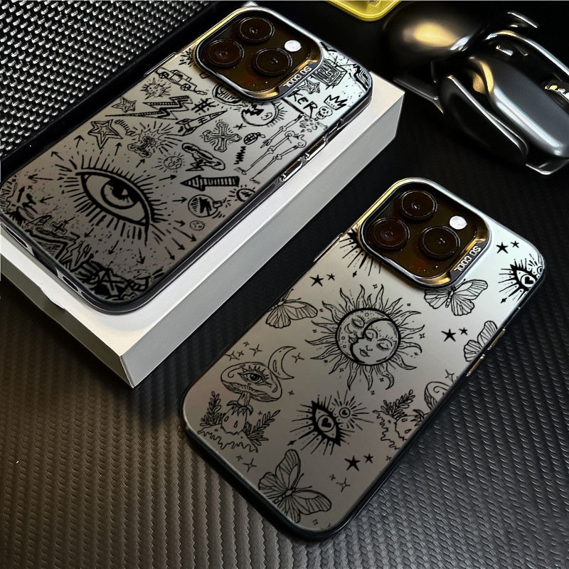 Capa De Telefone Para Samsung A56 A06 A26 A35 A07 A15 A05s A16 A36 A12 A55 A25 A24 A54 A14 A52s Graffiti Olhos Sol Dura