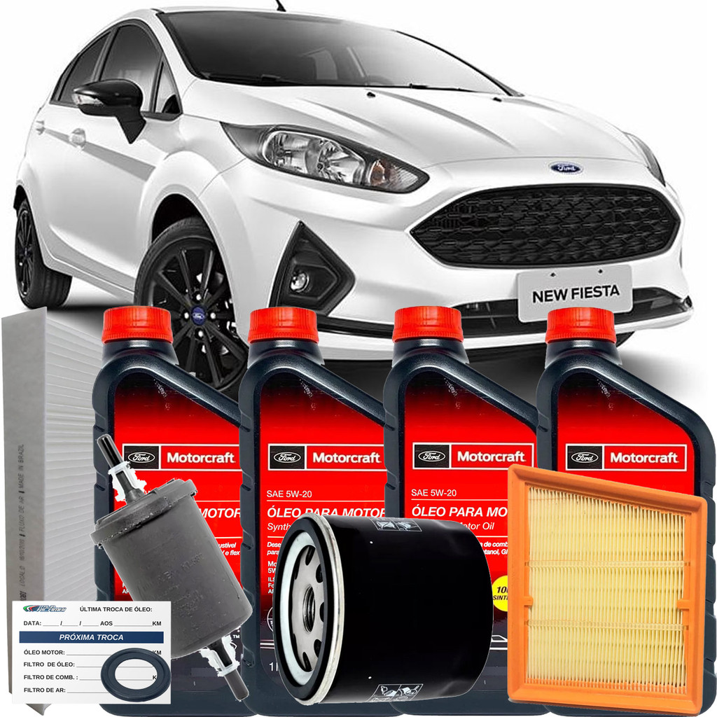 Kit Revisão 5w20 Completo Para Ford New Fiesta 1.6 16V 2016 2017 2018 2019