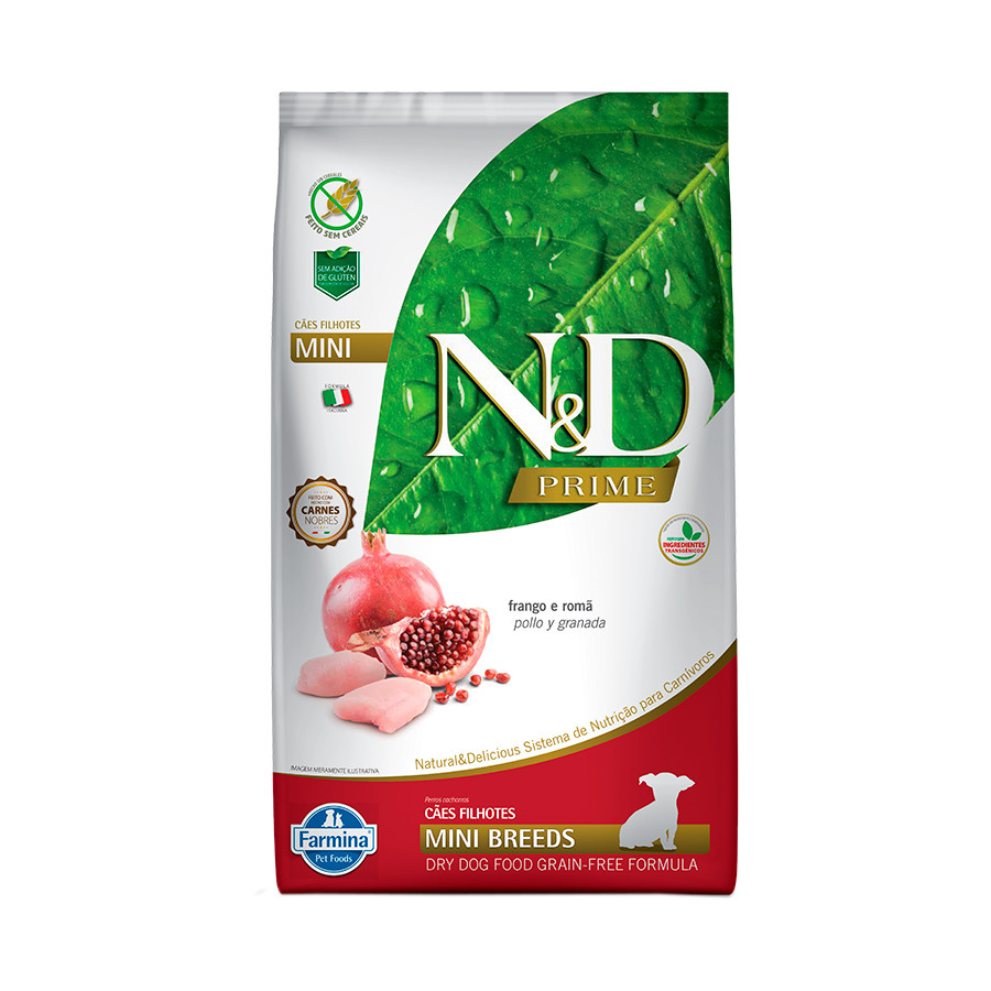 Ração Farmina N&D Prime Frango E Romã Cães Filhotes Raças Pequenas - 2 5Kg