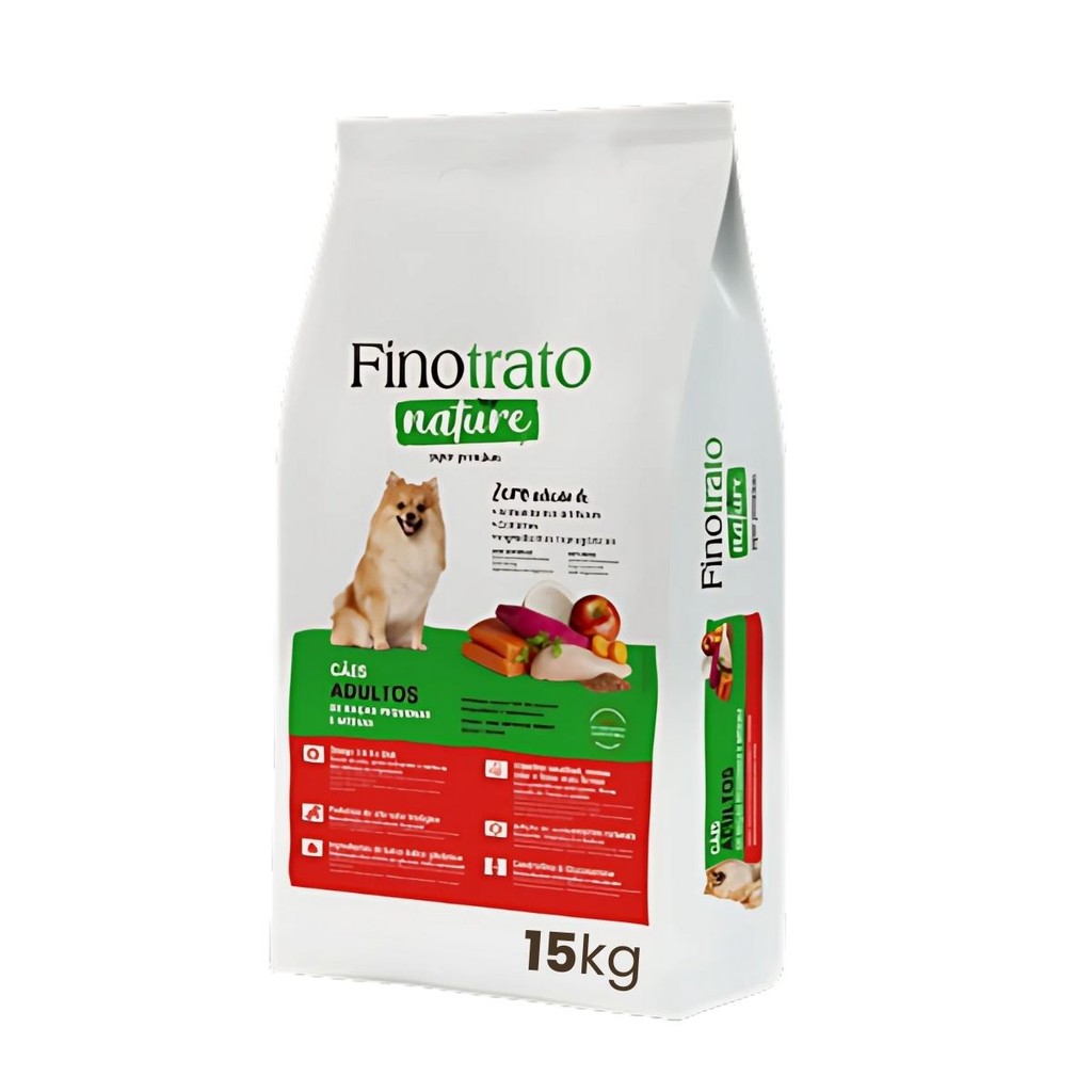 Ração Para Cães Adultos Finotrato Nature Raças Pequenas e Médias - 15Kg em Oferta na Shopee