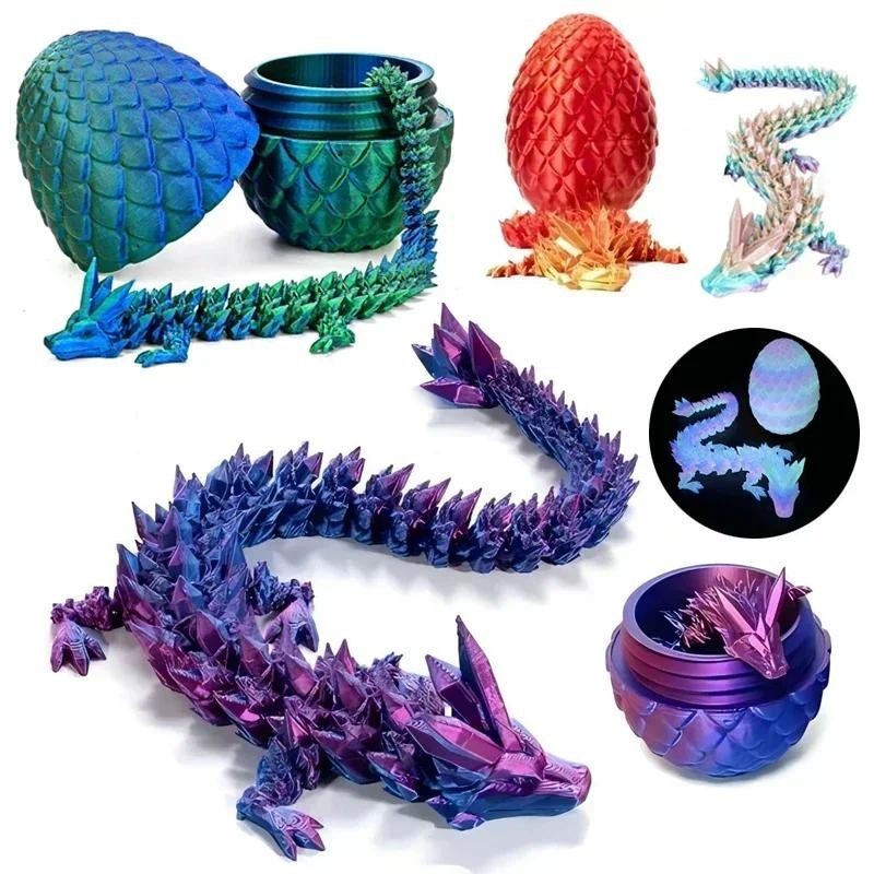 1 Peça Modelo De Articulação Completa De Cobra Dragão Impressa Em 3D Móvel E Rotativa Para Presentes De Aniversário Infa