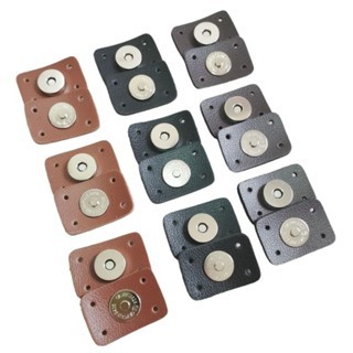 Kit com 9 botões imantados de pressão - botão imã com couro ecológico em Oferta na Shopee
