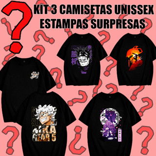 Kit 3 Camisetas Super Queima de Estoque! Super Saldão Camiseta Surpresa 100% Algodão Unissex em Oferta na Shopee