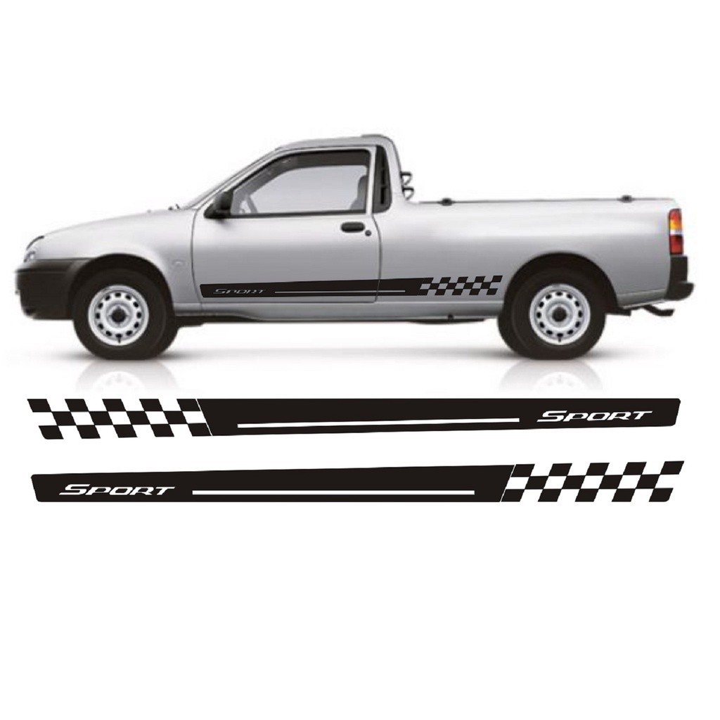 Kit Adesivo Ford Courier Sport Pick-up Faixa Lateral Fita
