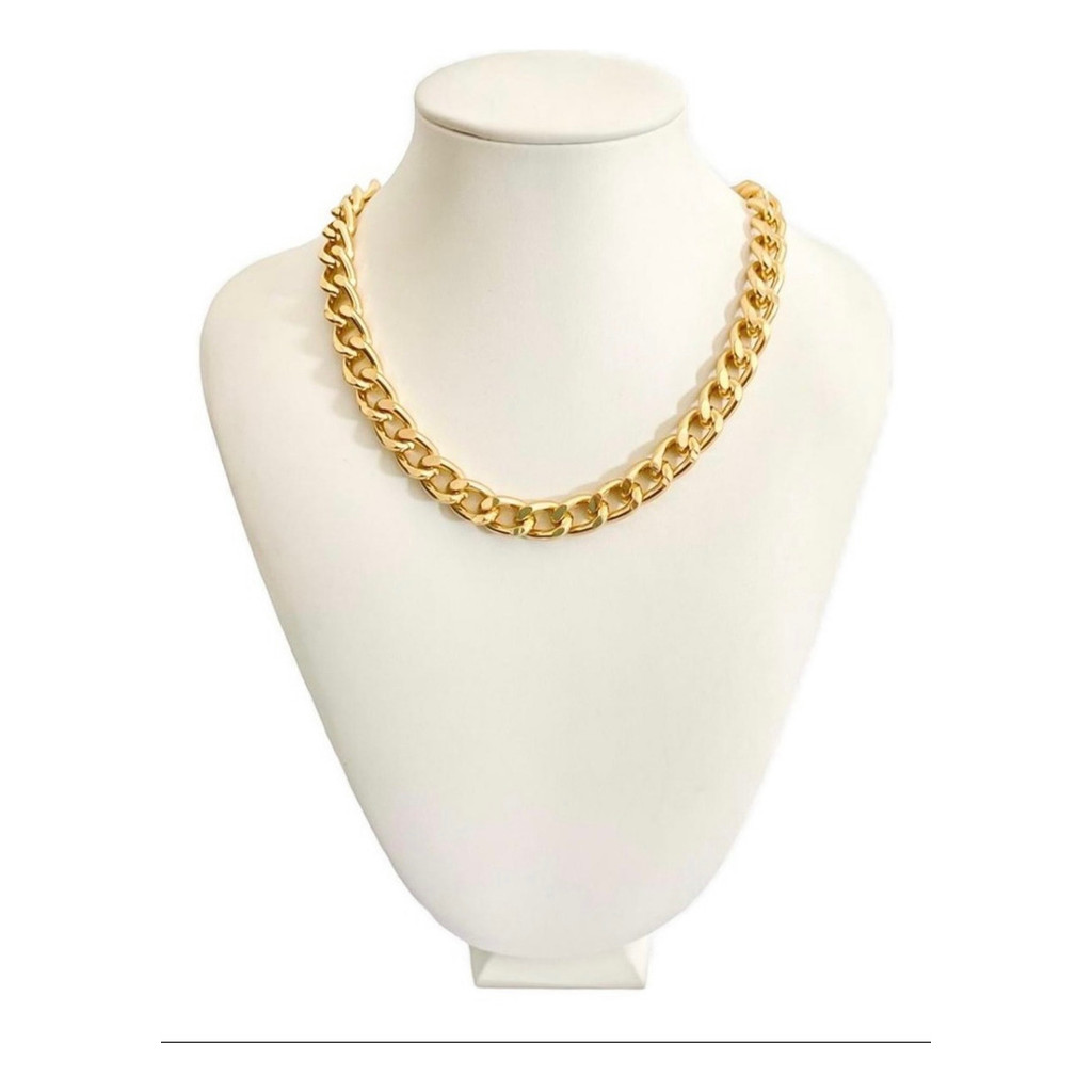 Colar Corrente Gargantilha Choker Banhada A Ouro 18k Dourado