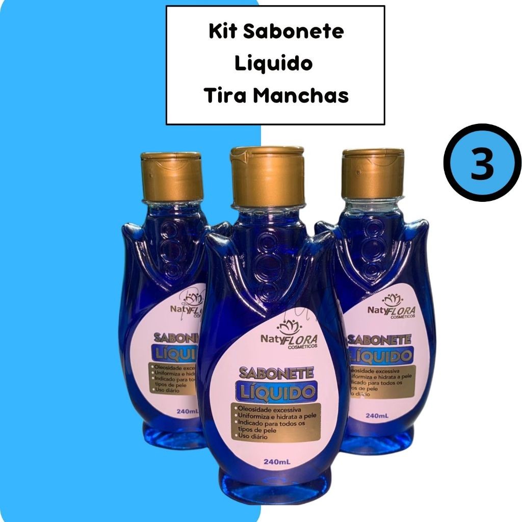 Kit 3 Sabonete Liquido Tira Mancha A Pronta Entrega em Oferta na Shopee