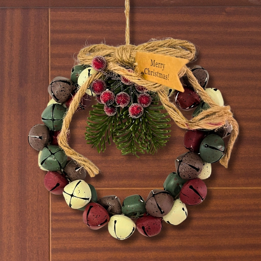 Guirlanda De Natal Com Sinos - Colorido - 16cm - 1 unidade - Rizzo