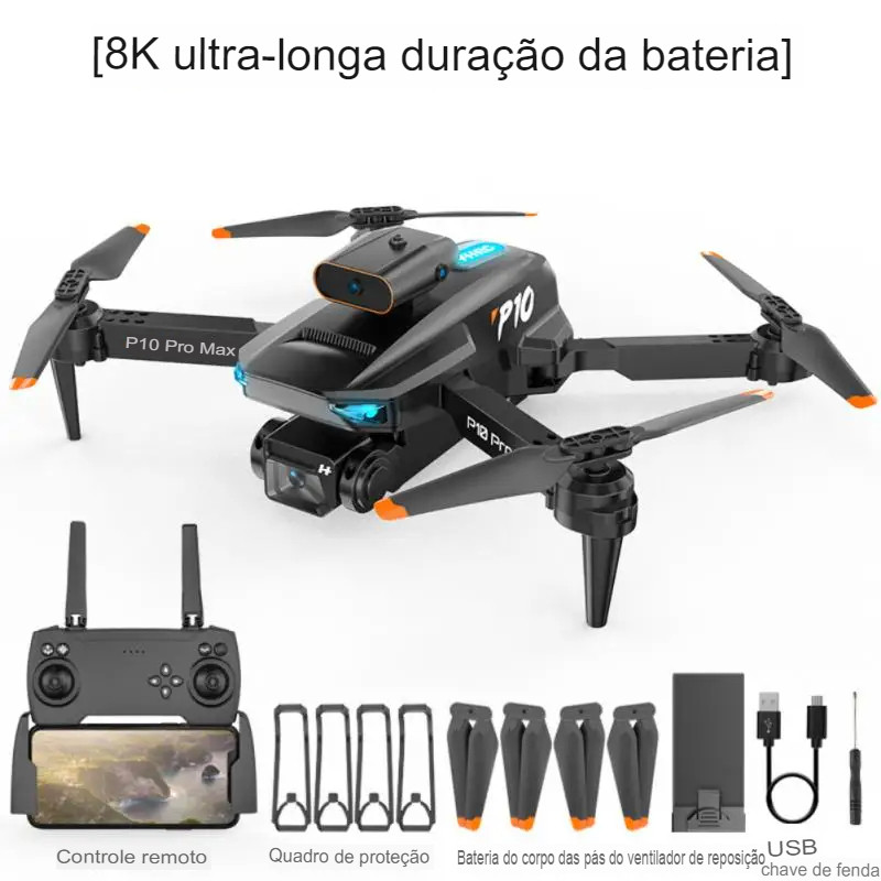 Drone P7 Anti-Obstaculos Camera HD 8K Wi-Fi Surporte Para Celular e Acessórios