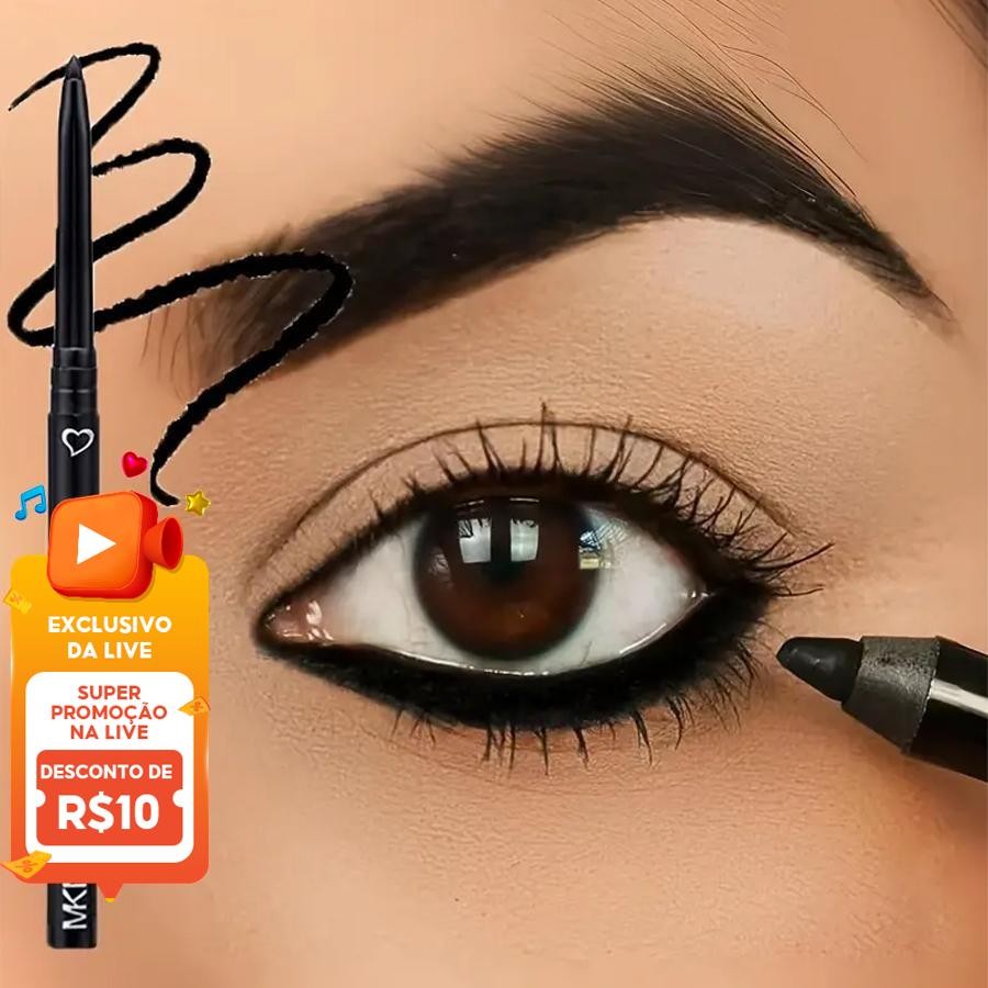 Lápis Delineador Em Gel À Prova De Manchas-Preto Intenso , Cremoso E De Longa Duração , Definição Afiada