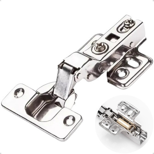 Kit 10 Dobradiças Curva Amortecedor Porta Armário  35mm
